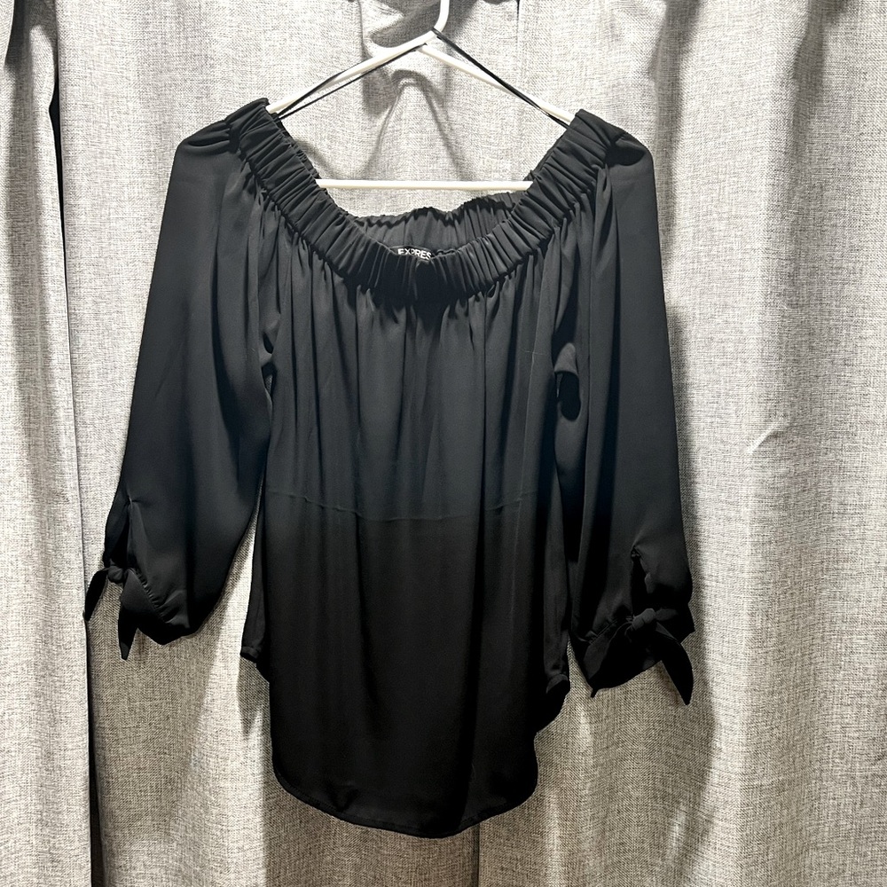 Express Black Off-Shoulder Blouse